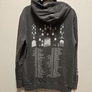 Khruangbin Grey Archway Hoodie with White Print, Unisex, Size Medium